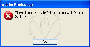 There is no template folder to run Web Photo Gallery
